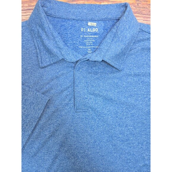 01.Algo Mens Quick Dry Polo XXL Blue - Incredibly Soft - Picture 4 of 6